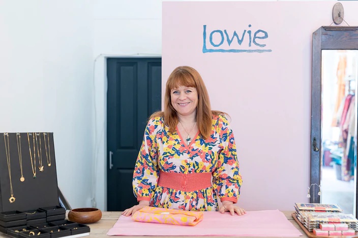 Owner Bronwyn Lowenthal at Lowie premises in London - sustainability in retail is no longer optional 